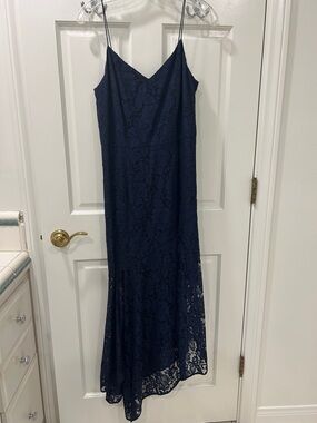 Women’s Navy Lace Spaghetti-Strap Dress